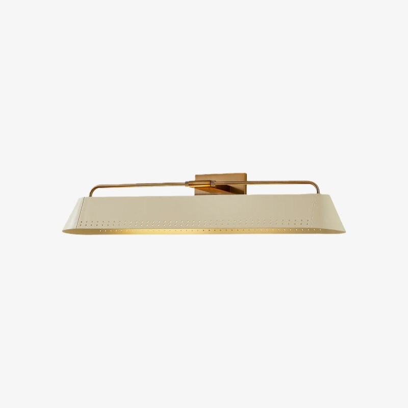 Libris wandlamp voor schilderijen - Modern stalen frame met zachte zandkleurige kap voor hal en eetkamer HL2378
