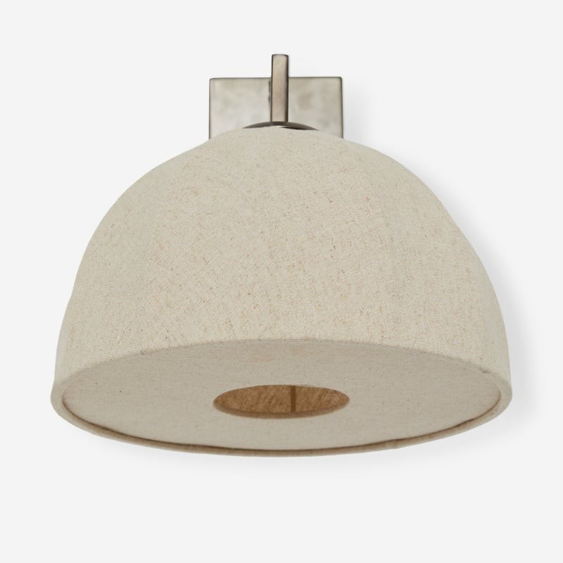 Lumarys Swing-Arm Wandlamp - Sculpturale wandlamp met linnen kap in organische stijl voor woon- of slaapkamer HL1874