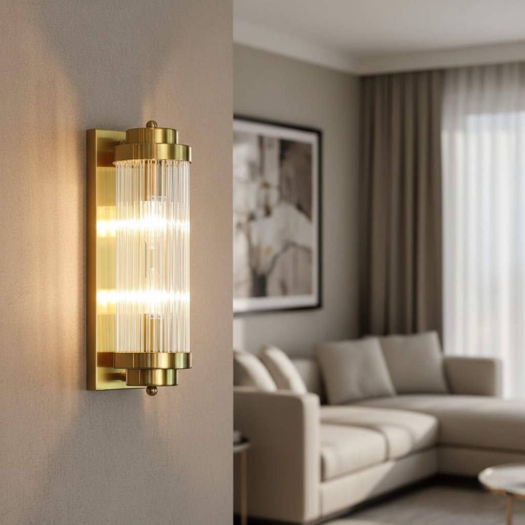 De offset pilaar wandlamp HL3345