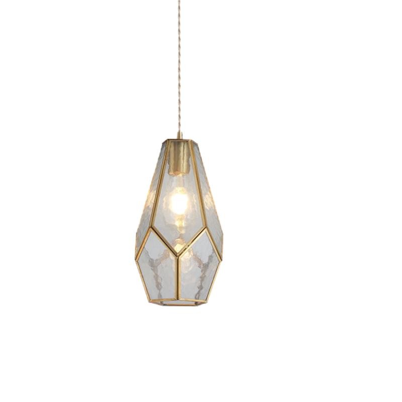 Romantische Retro Messing Glazen Hanglamp HL66