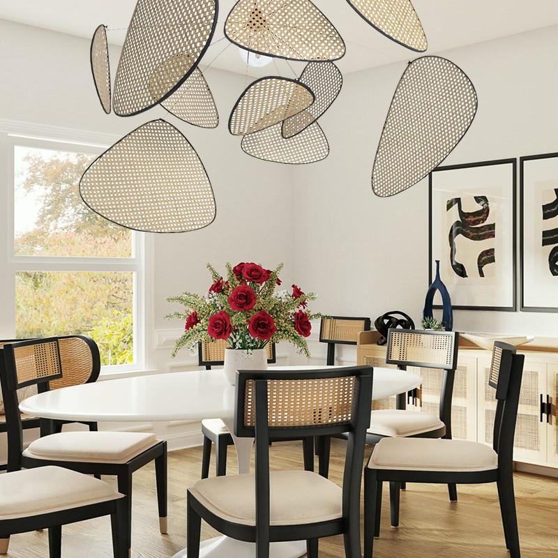 Natuurlijk Rotan Hanglamp Screen Cannage