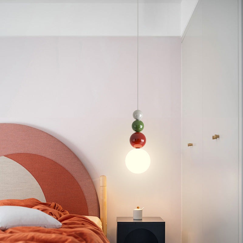 Nordic stijl bolvormige veelkleurige hanglamp HL933