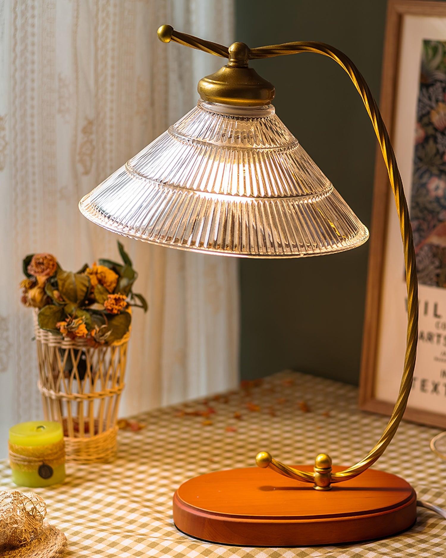 Glazen kap Vintage leeslamp HL565