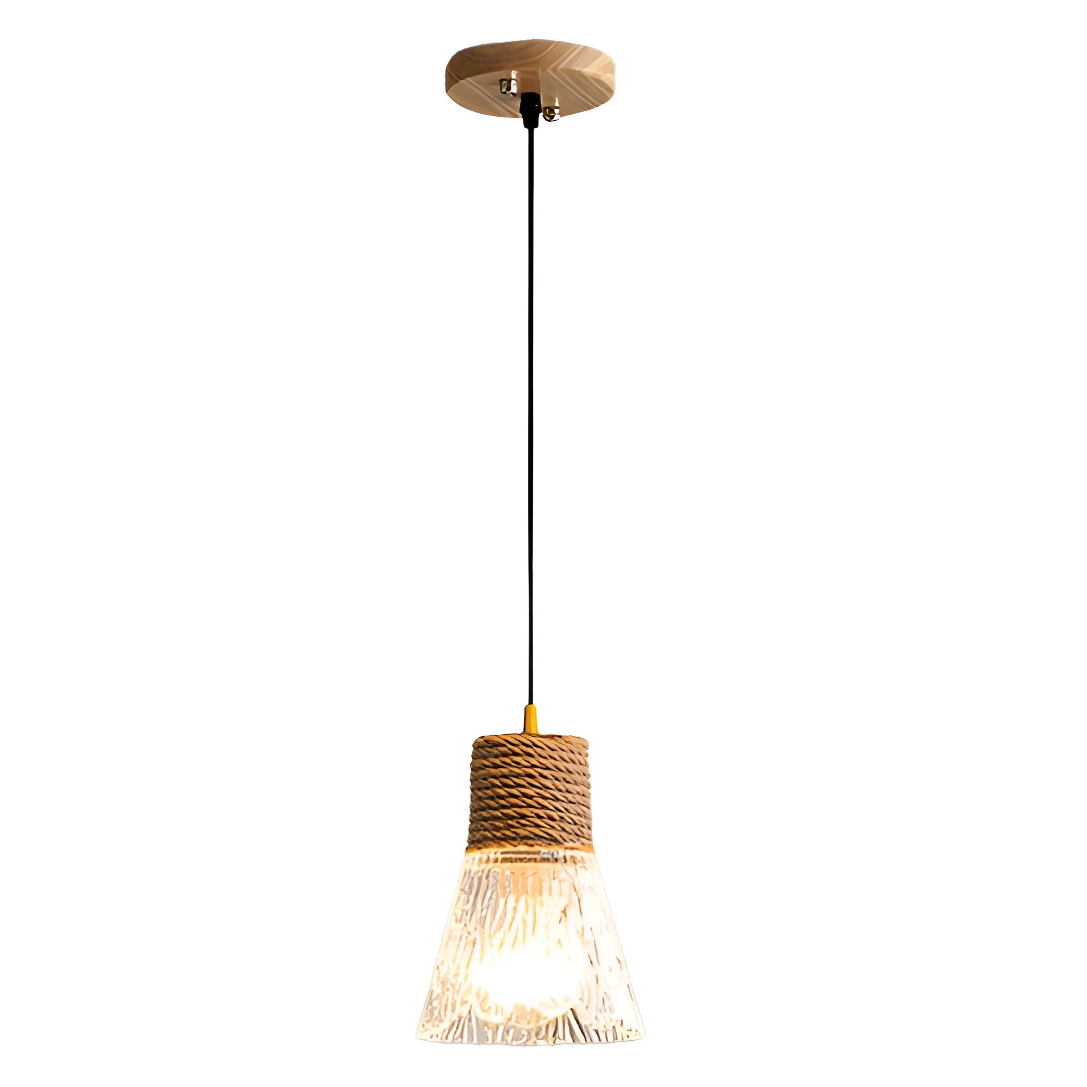 Nordic henneptouw glazen hanglamp HL1209