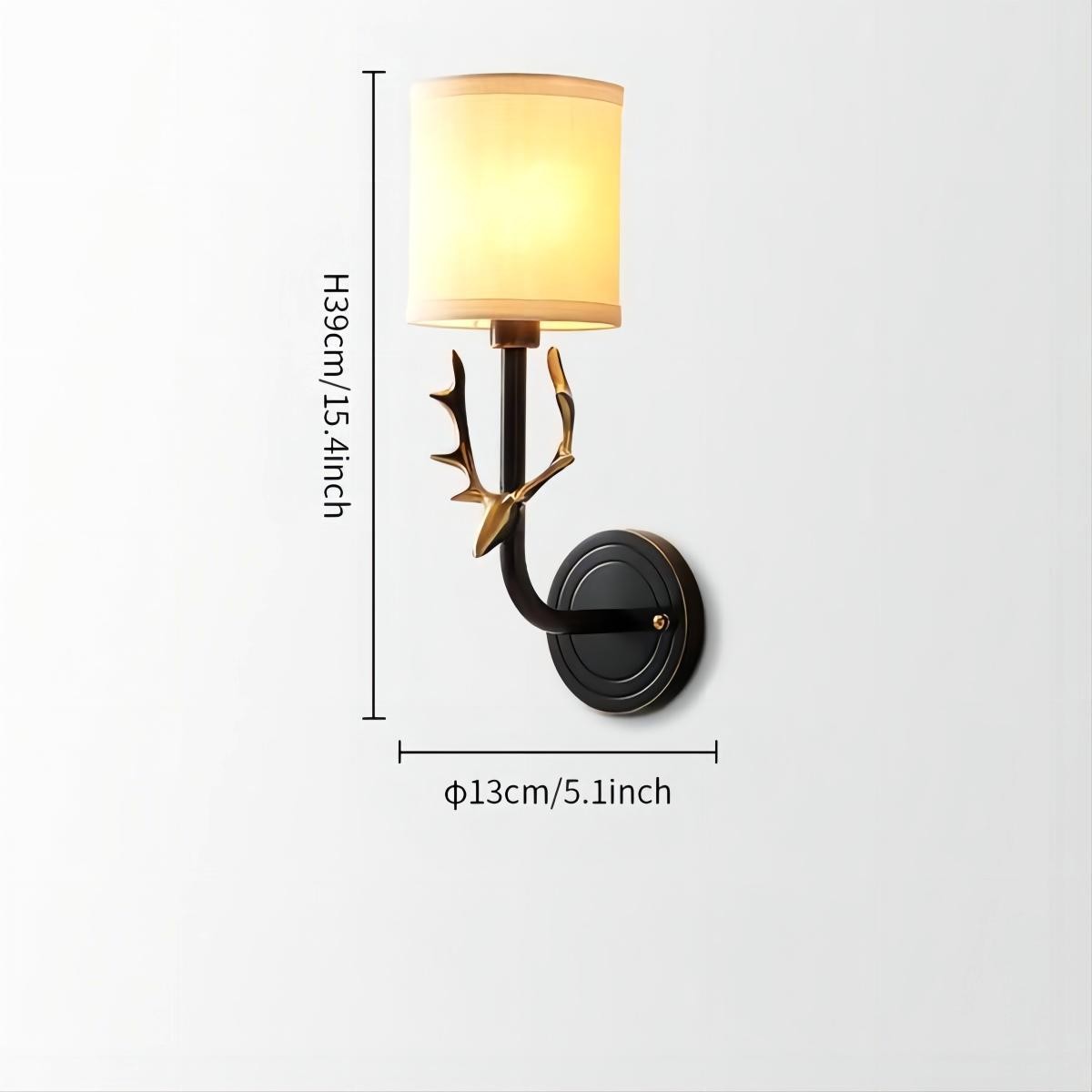 Hertenkop Wandlamp