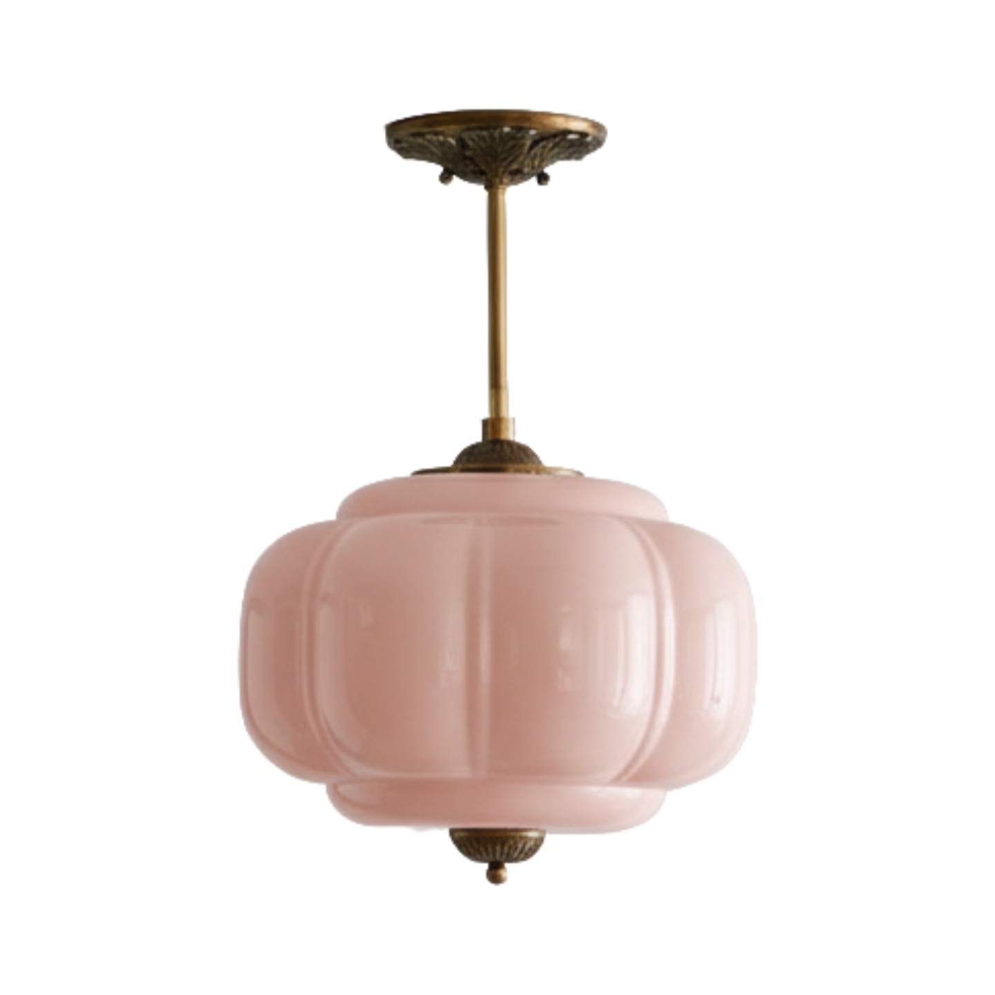 Eloise Vintage Pumpkin Glass Semi-Flush Mount Hanglamp HL950