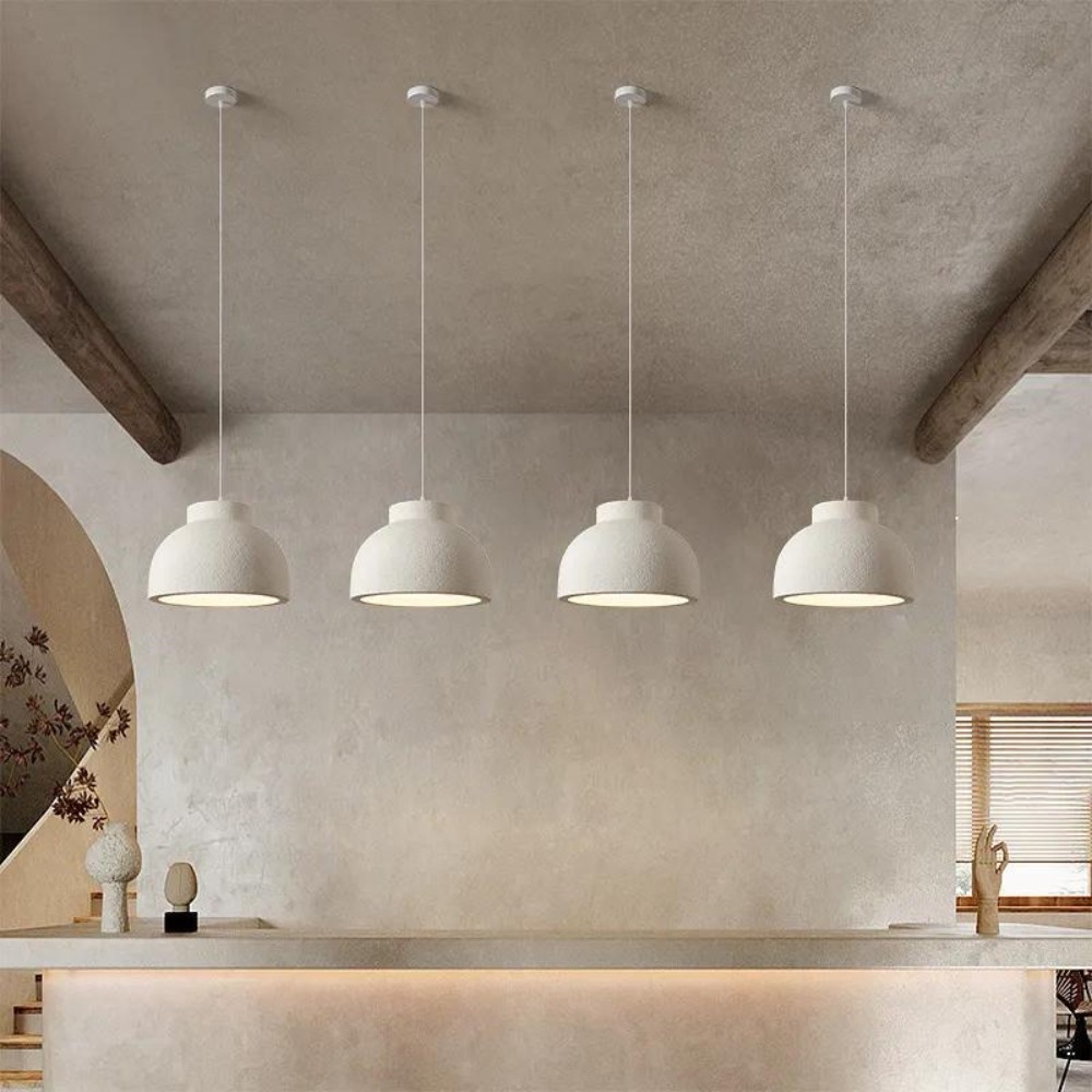 Minimalistische hanglamp van polystyreen met Nordic Bowl-design HL3382