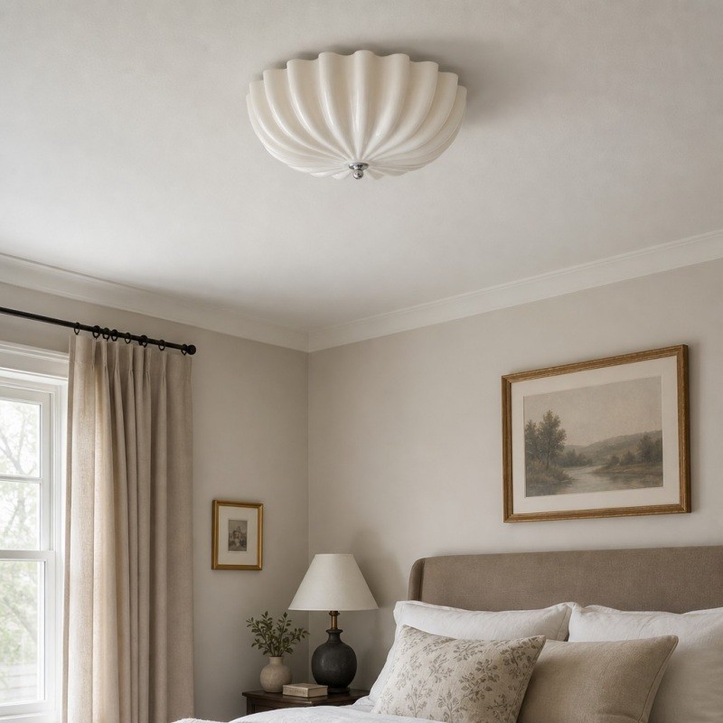 Durnic Crème Stijl Plafondlamp - Moderne Plafondlamp voor Slaapkamer en Eetkamer HL3608