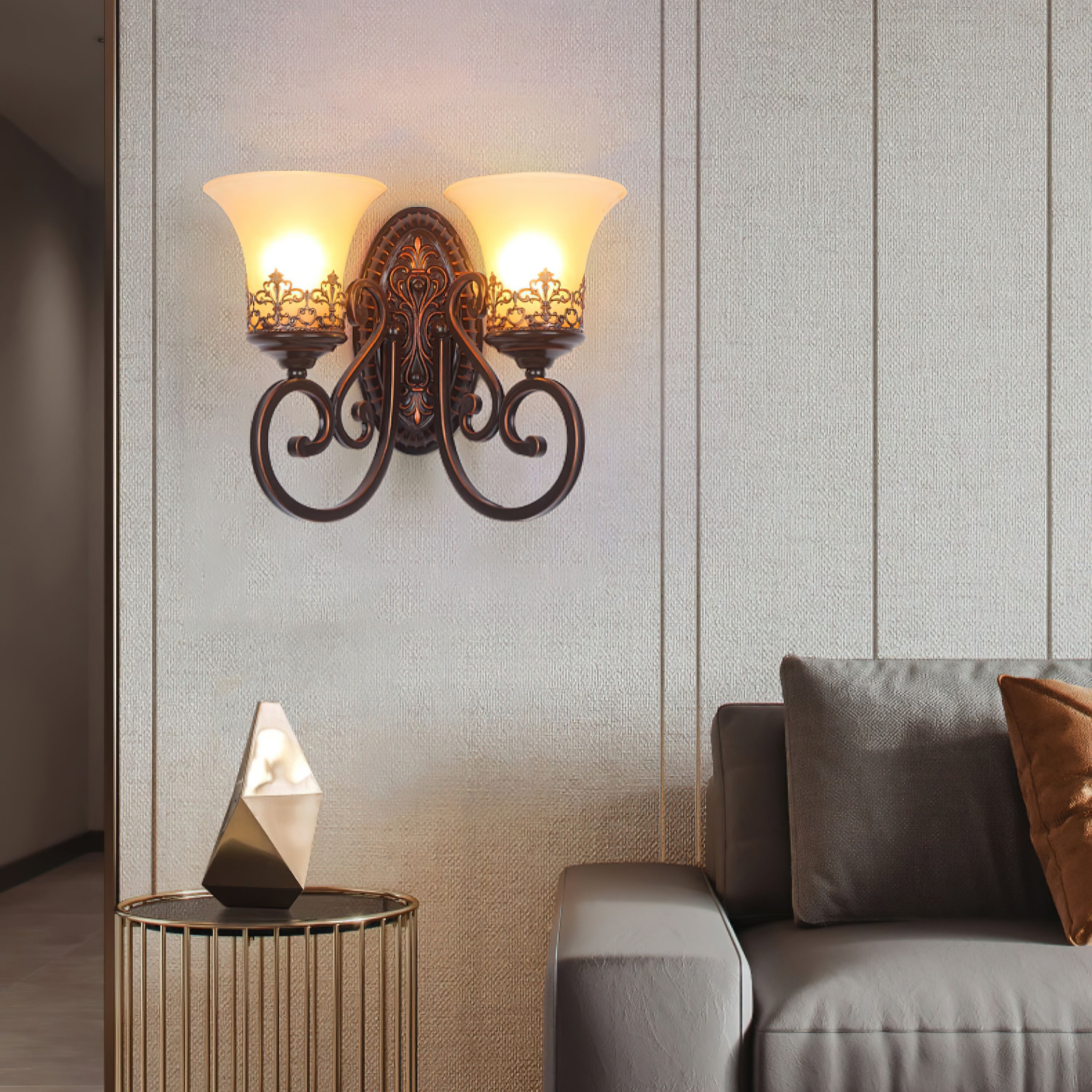 Grote Zwarte Baard Wandlamp HL1159