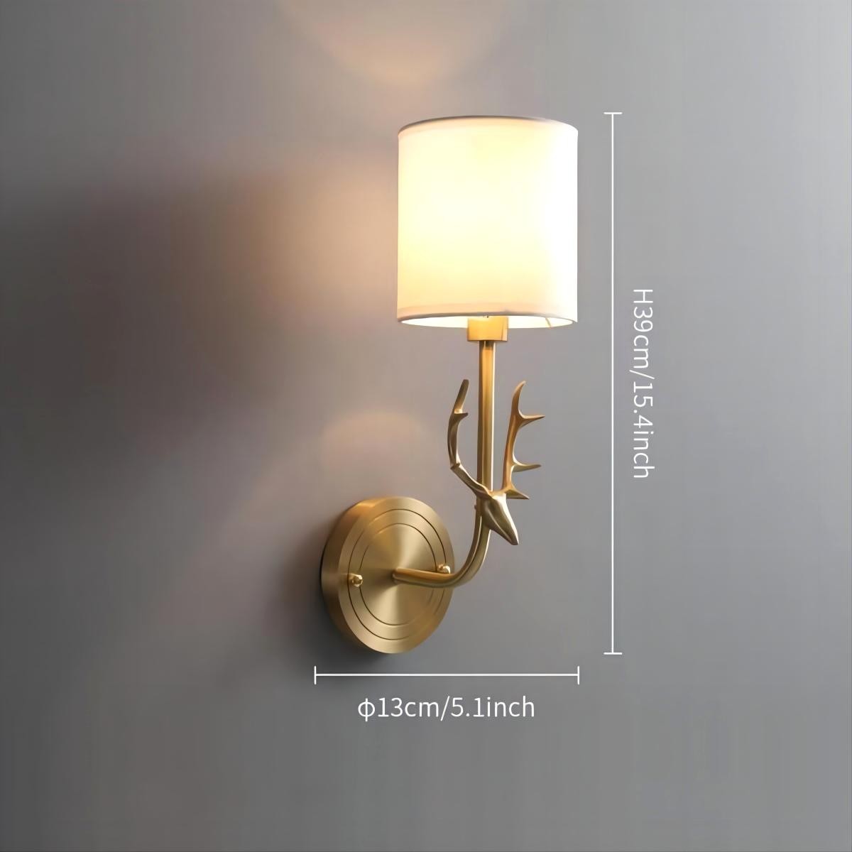 Hertenkop Wandlamp