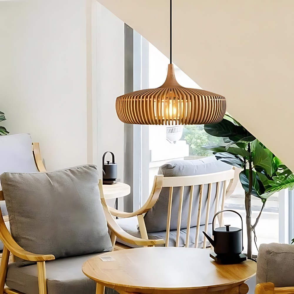 De houten betovering van Kyoto Japandi hanglamp HL1285