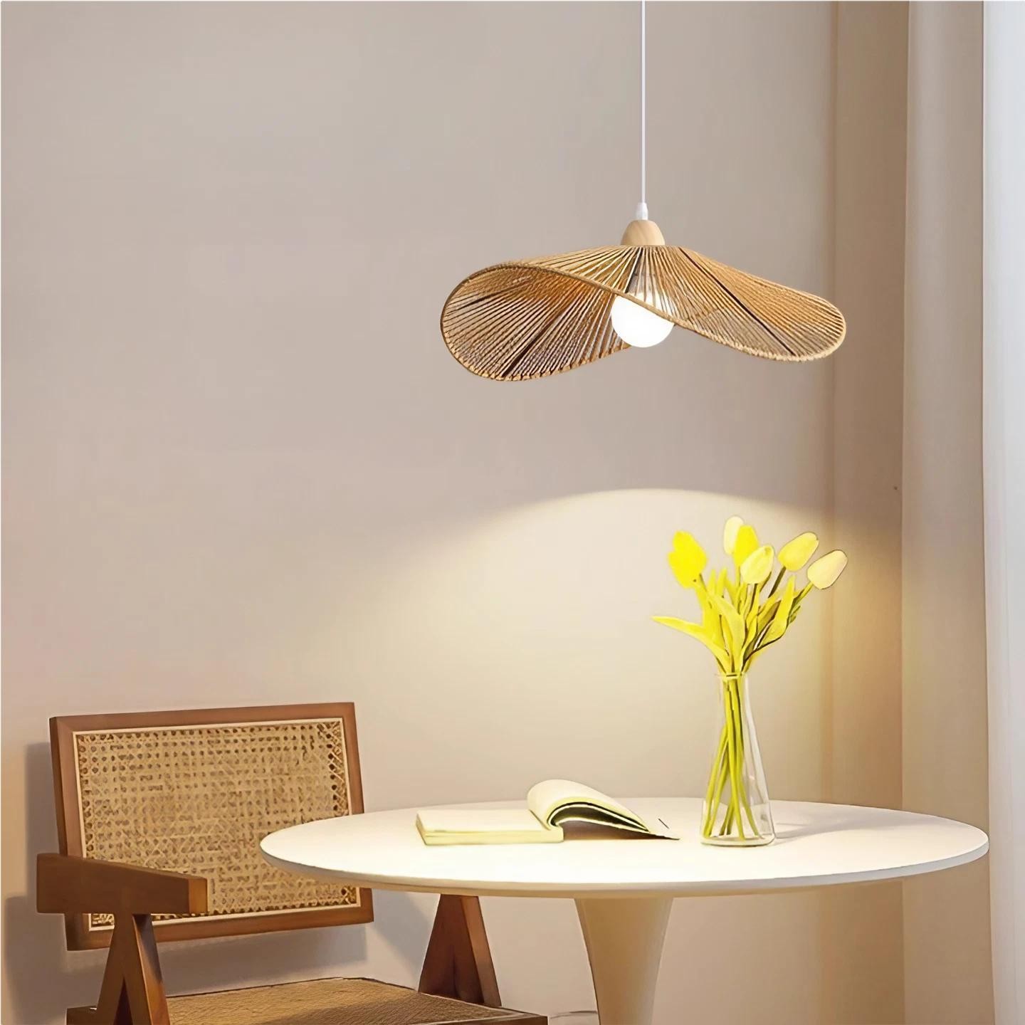 Rustieke Zen Strohoed Rotan Hanglamp HL207