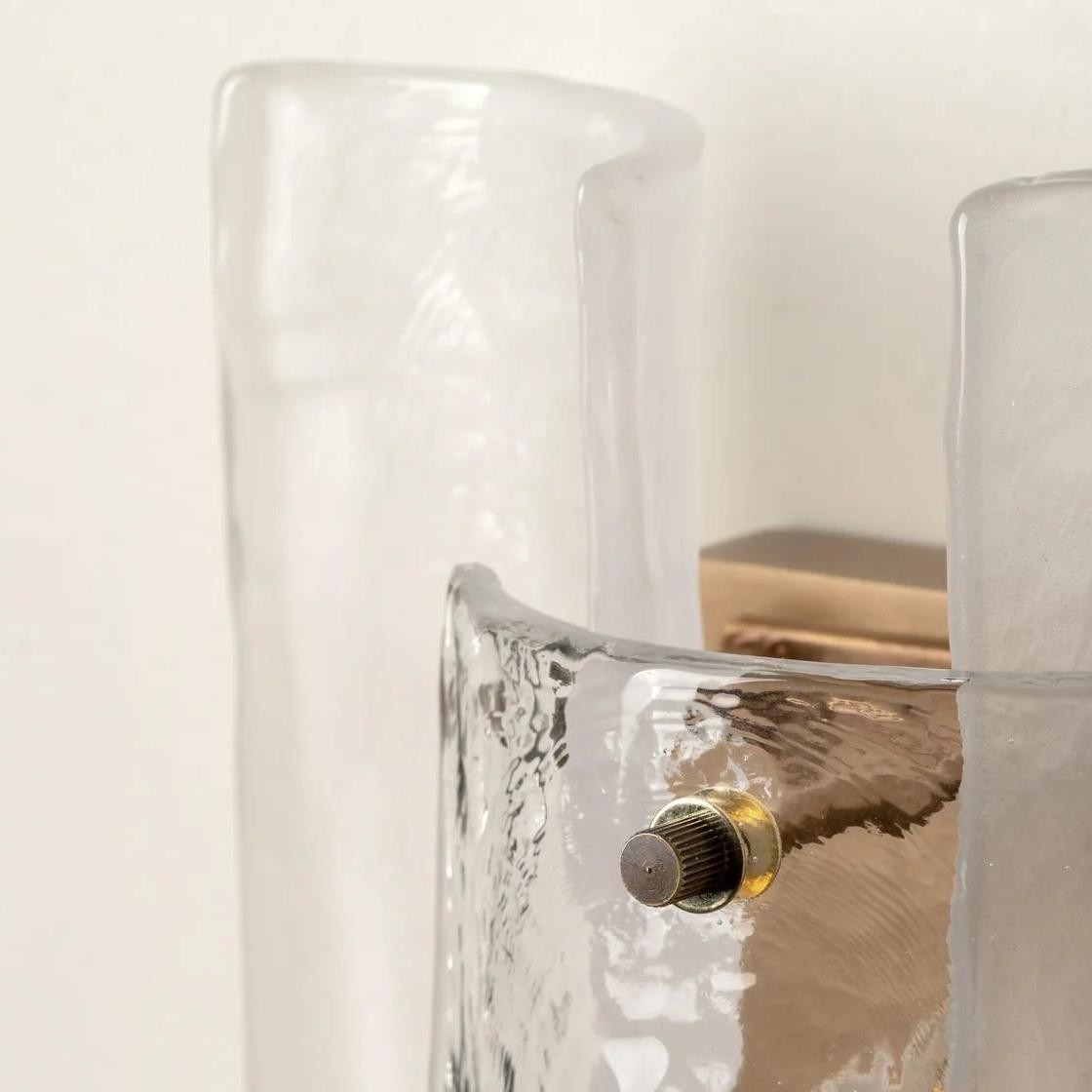 Velora wandlampen van gelaagd, gestructureerd glas - geschikt voor woonkamers en hallen HL2519