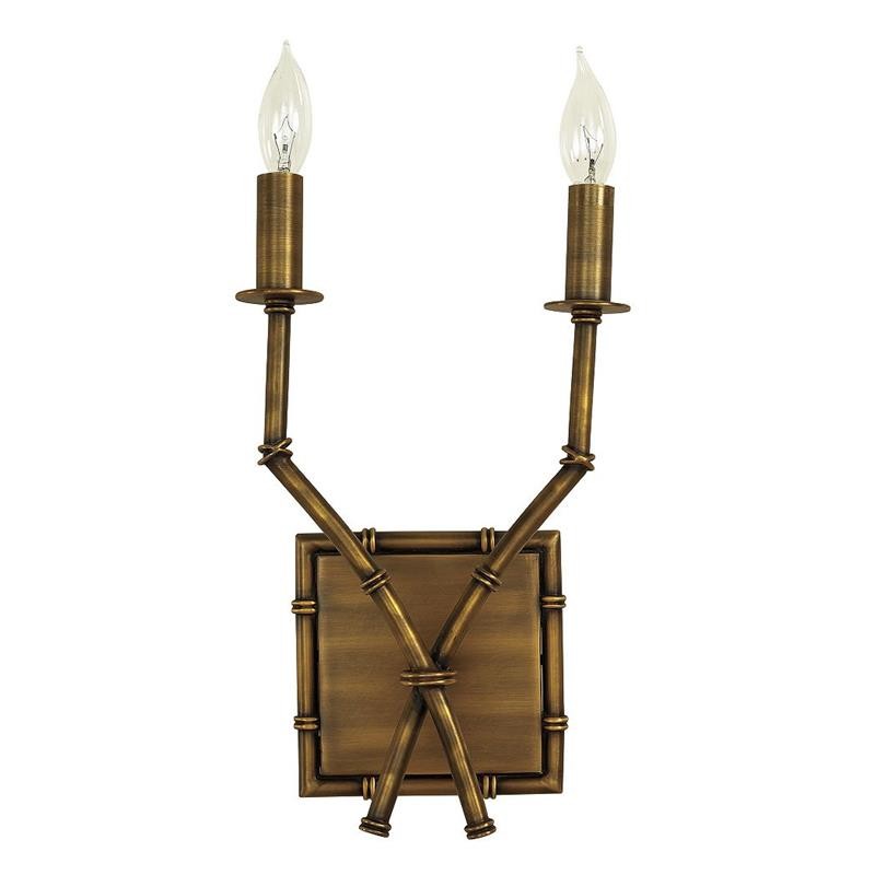 Dubbele bamboe wandlamp HL3139