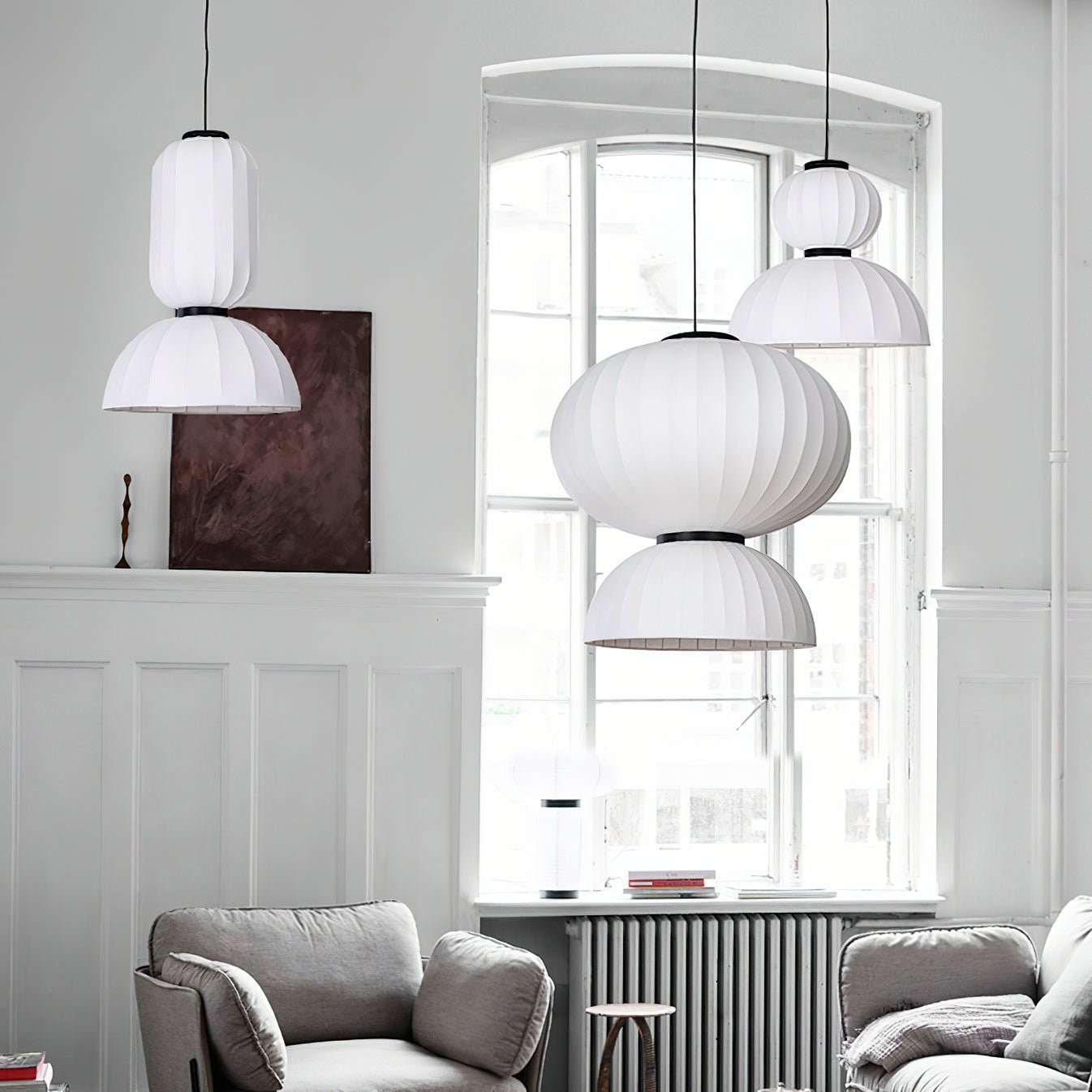 Moerbei Zijden Lantaarn Hanglamp HL680