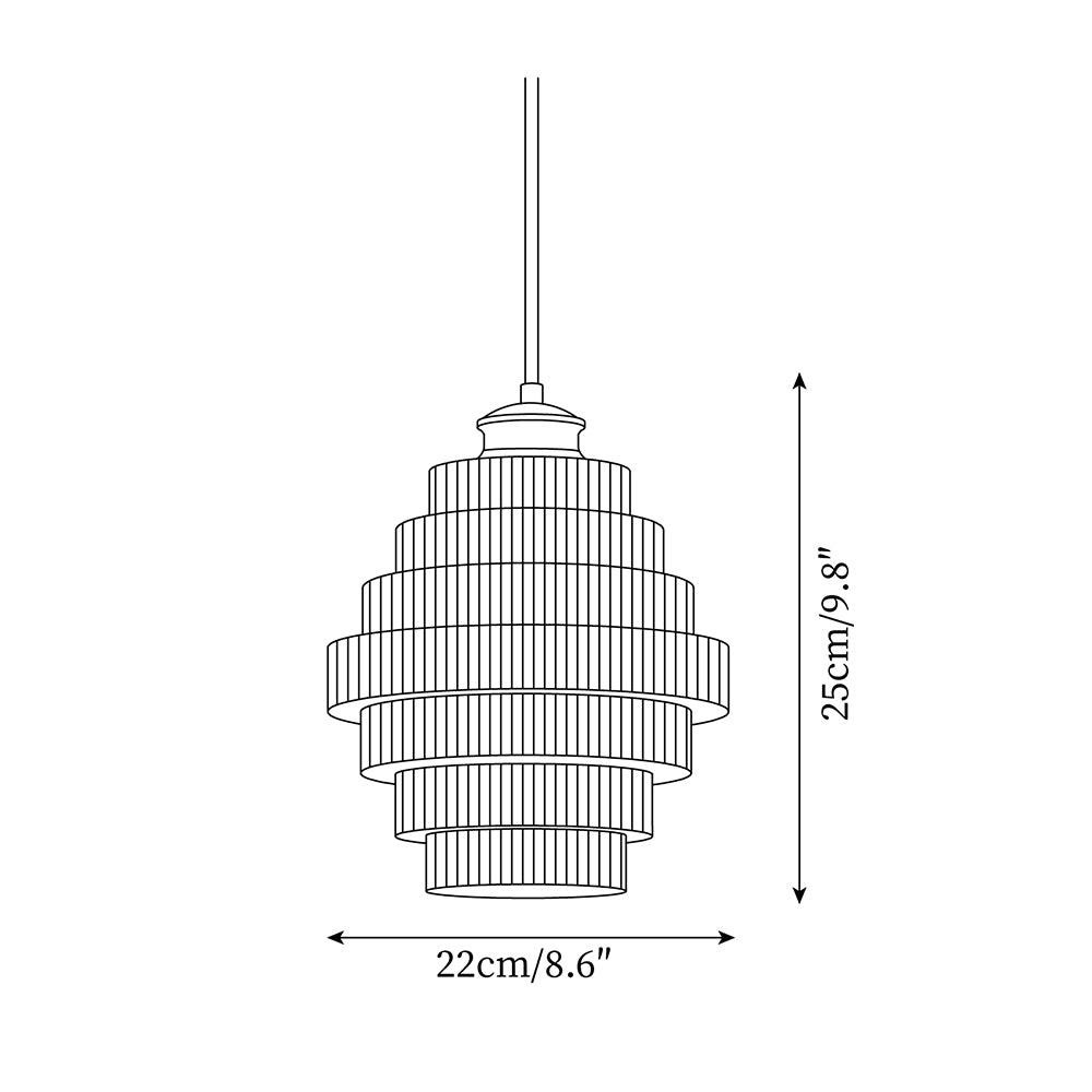 Moderne Creatieve Hanglamp van Geplooid Glas - Flesvormige Hanglamp voor de Eetkamer HL615
