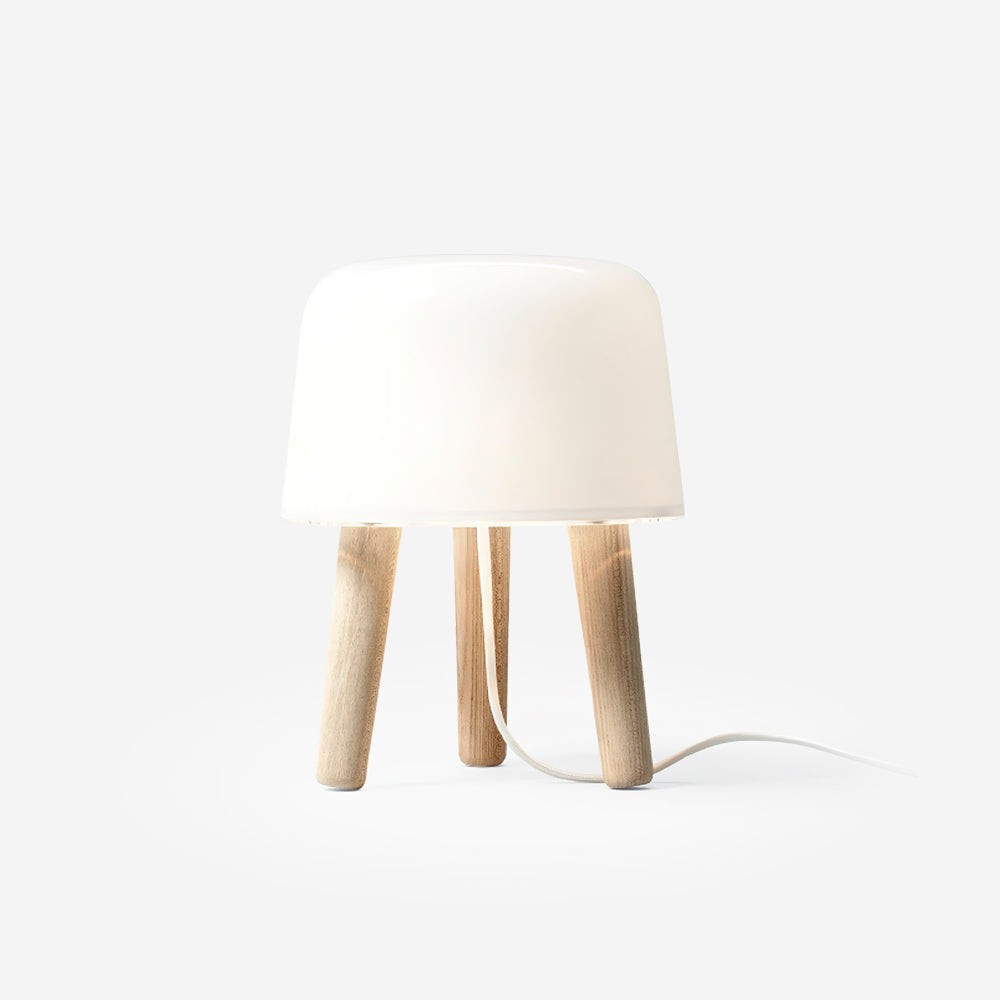 Nordic Wood Decoratieve Glazen Tafellamp Voor Slaapkamer HL709