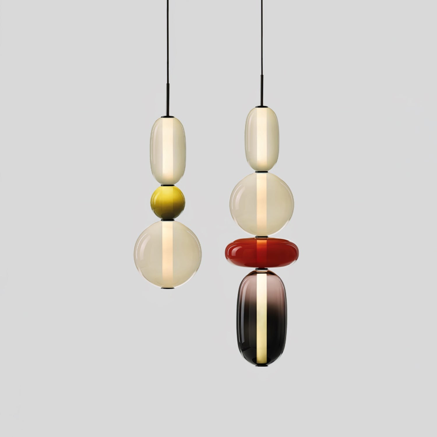 Noordse Hanglamp Van Gebrandschilderd Glas HL299