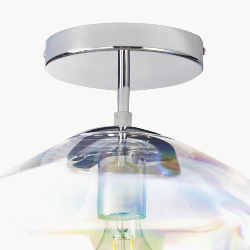Glissora plafondlamp met reflecterend glas, halfverzonken - Sculpturaal ontwerp, veelzijdige afwerking voor gangen en eetkamers