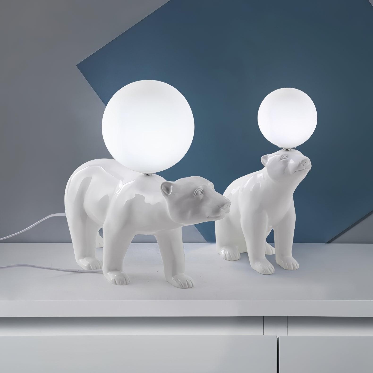Creatieve witte tafellamp met dierenbeervorm HL124