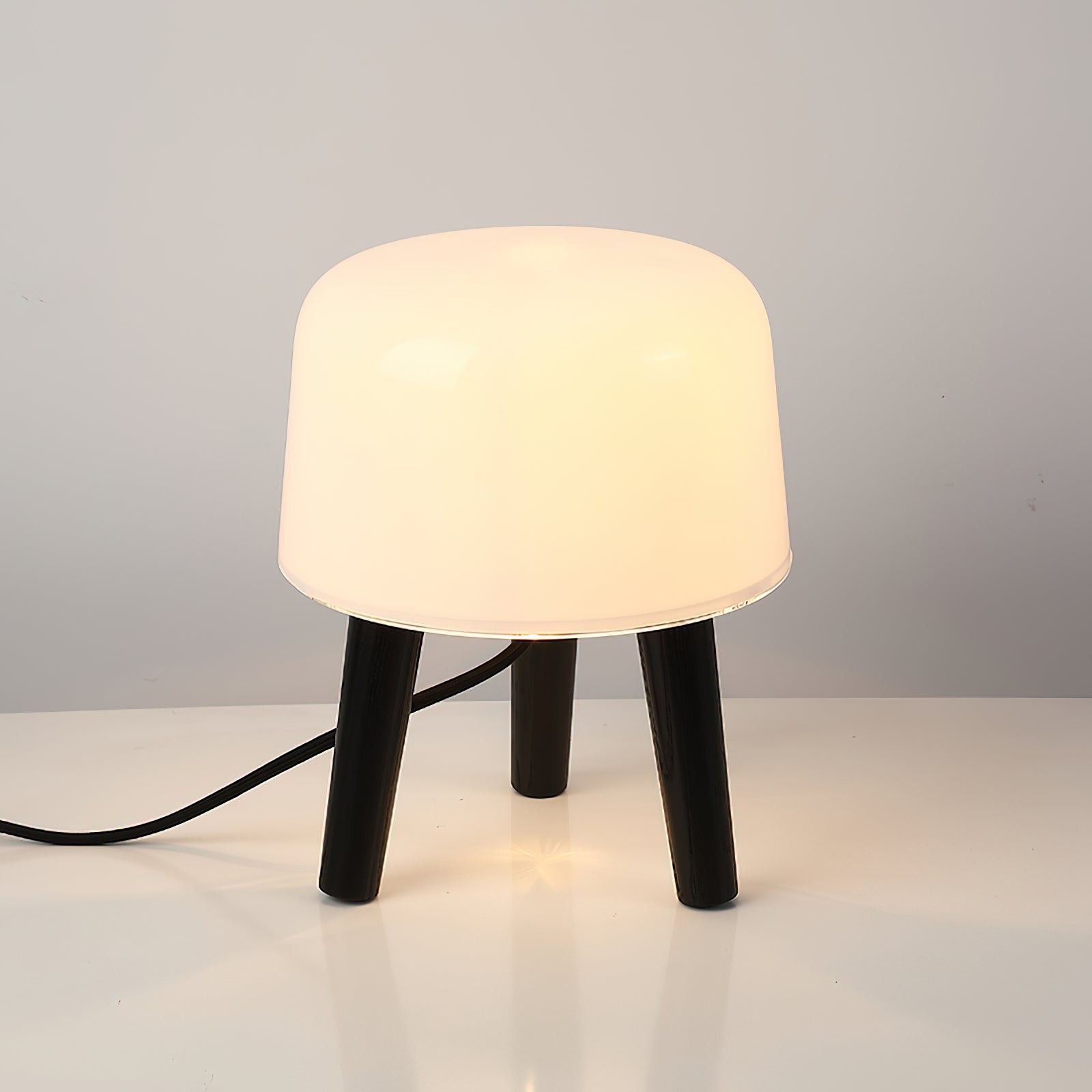 Nordic Wood Decoratieve Glazen Tafellamp Voor Slaapkamer HL709