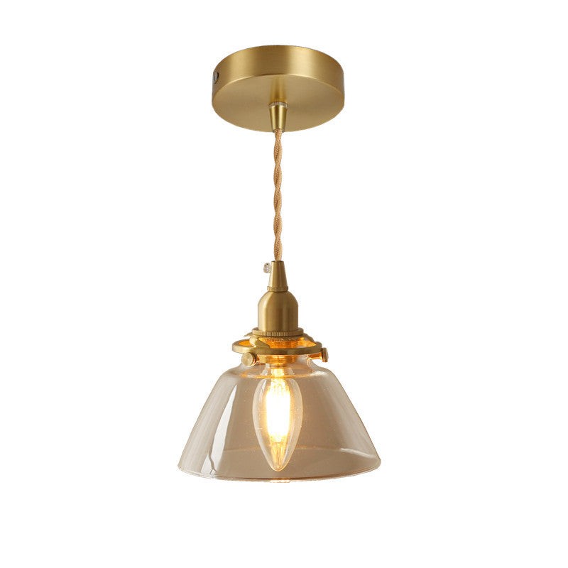 Jasmine Vintage messing glazen hanglamp HL3503