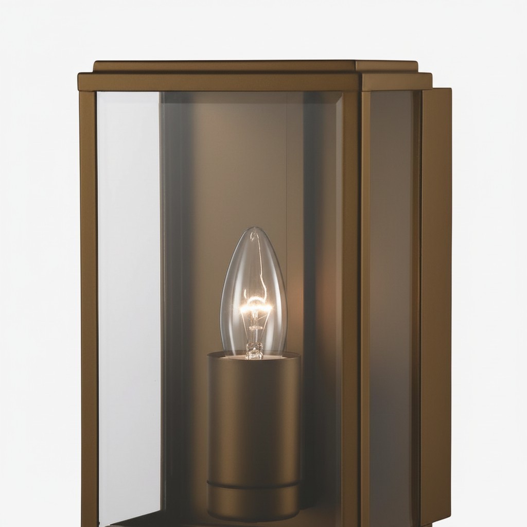 Boxar buitenwandlantaarn - metalen frame en helder glas voor veranda's of entrees HL2214