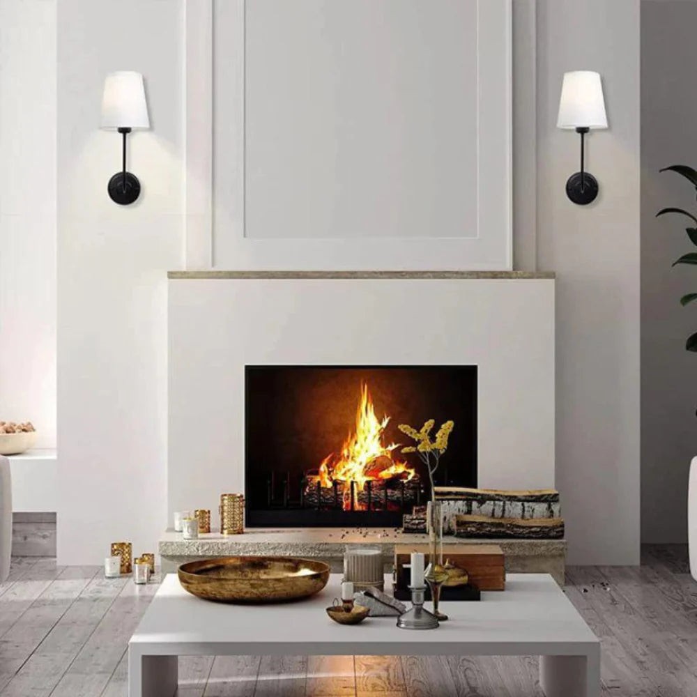 De geweven metalen wandlamp HL3342