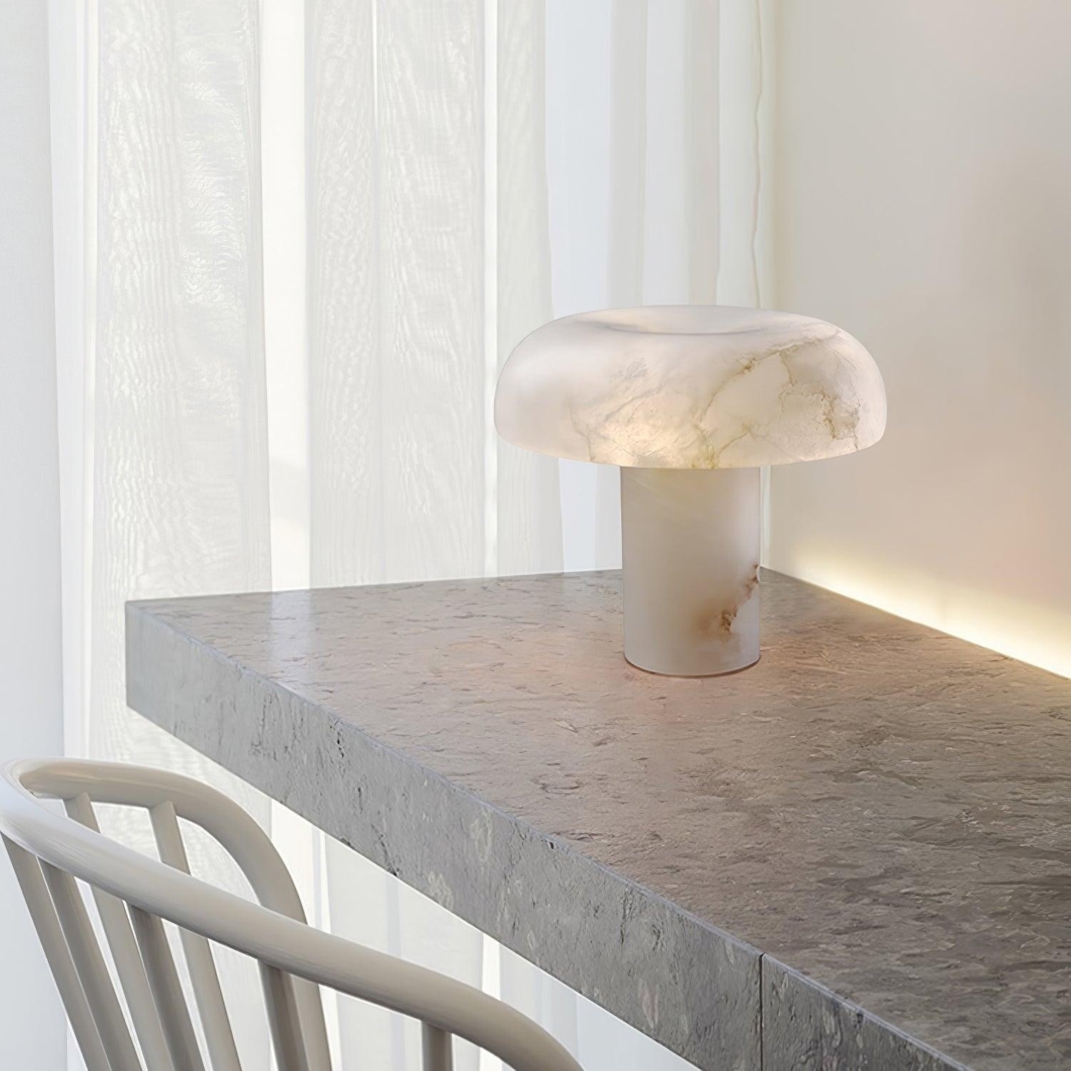 Creatieve minimalistische luxe albasten tafellamp voor slaapkamer HL677