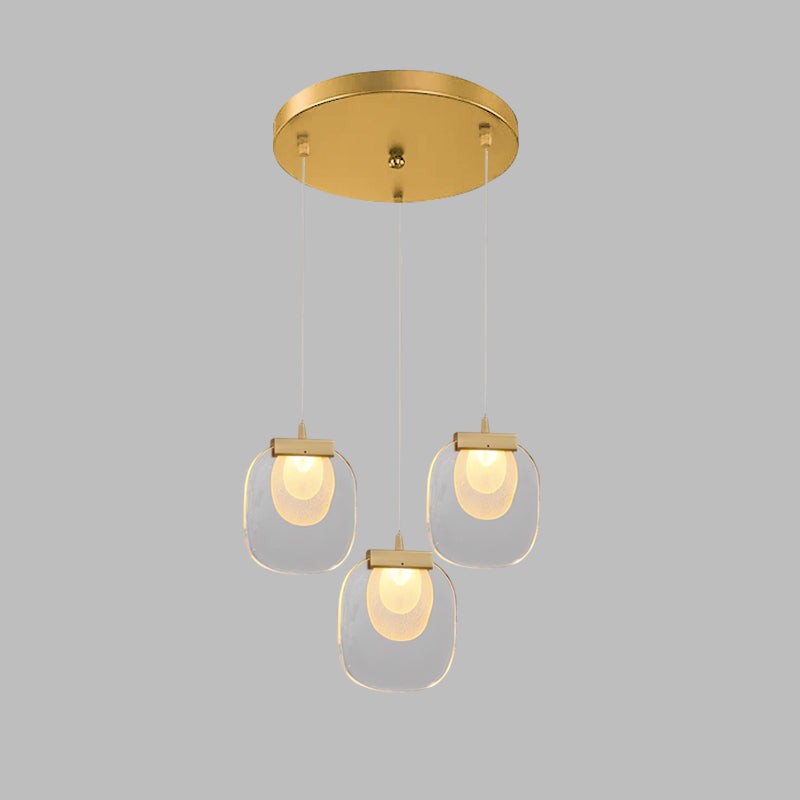 Glazen rimpel hanglamp HL532
