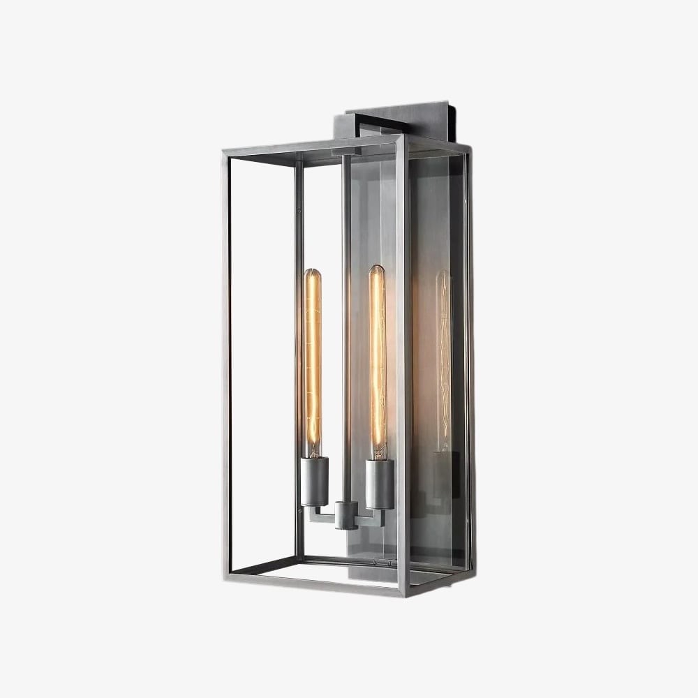 Klassieke Beckman Vintage Wandlamp - Staal & Glas Lineair Design HL1821