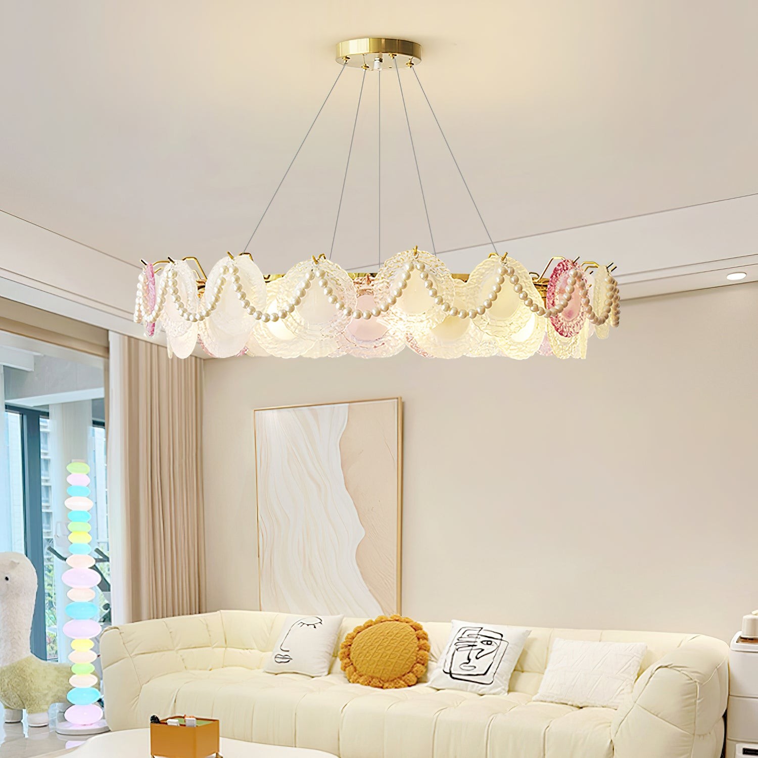 Ronde regenboog kroonluchter HL1144
