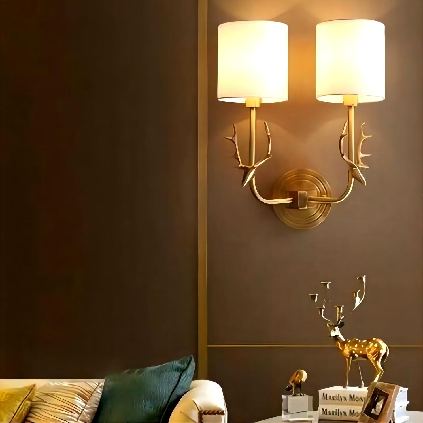 Hertenkop Wandlamp