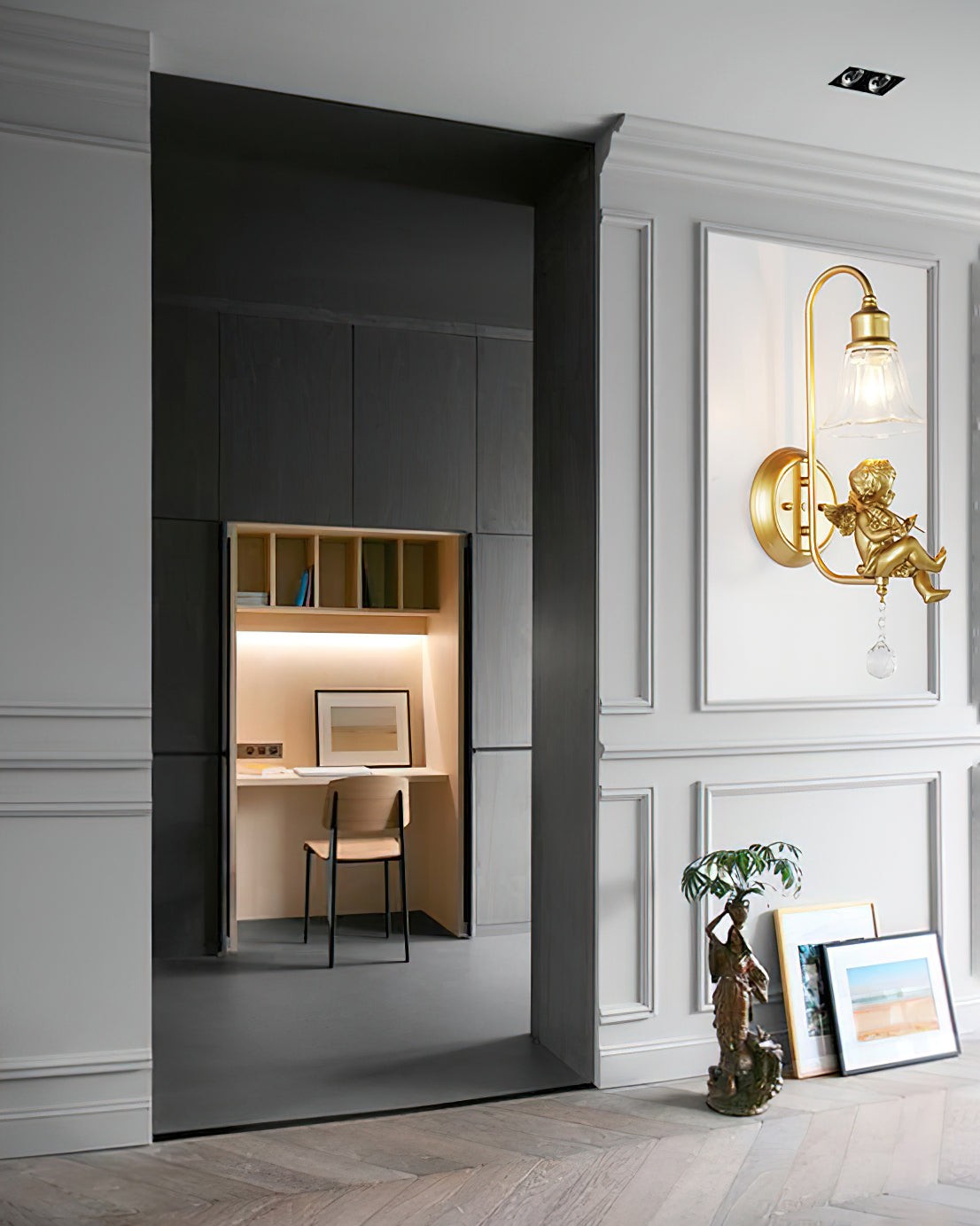 Kunstengel Wandlamp HL1133