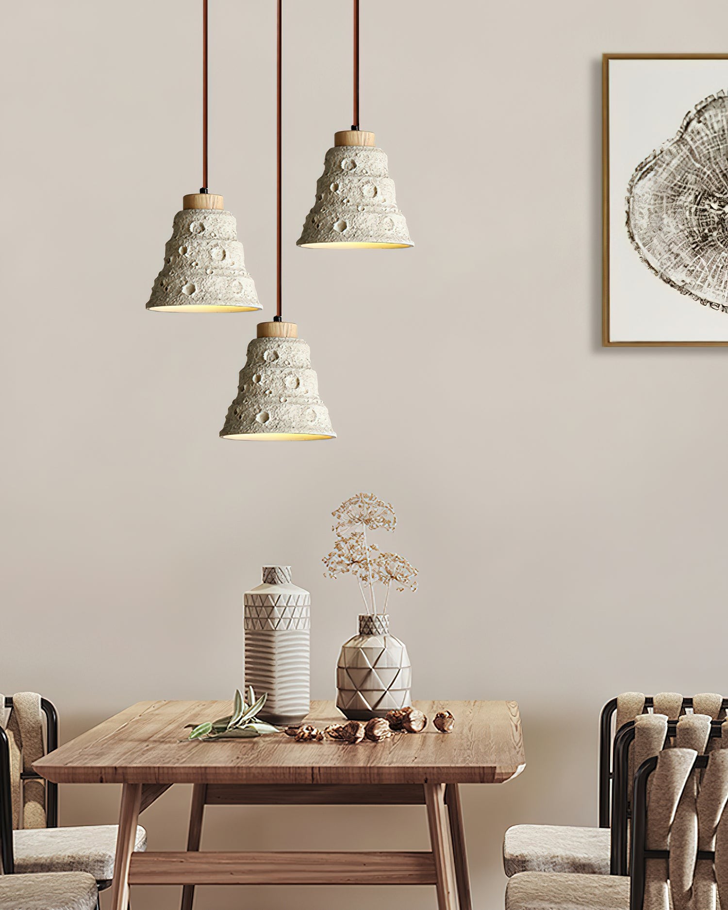 Japanse Wabi Sabi cementen belvormige hanglamp HL939
