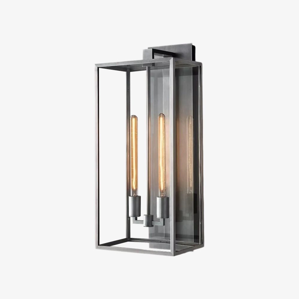 Klassieke Beckman Vintage Wandlamp - Staal & Glas Lineair Design HL1821