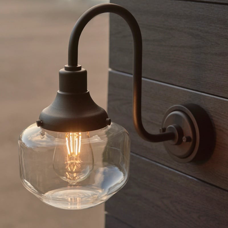Roborix buitenwandlamp - gebogen, klassiek silhouet voor veranda's en entrees HL2006