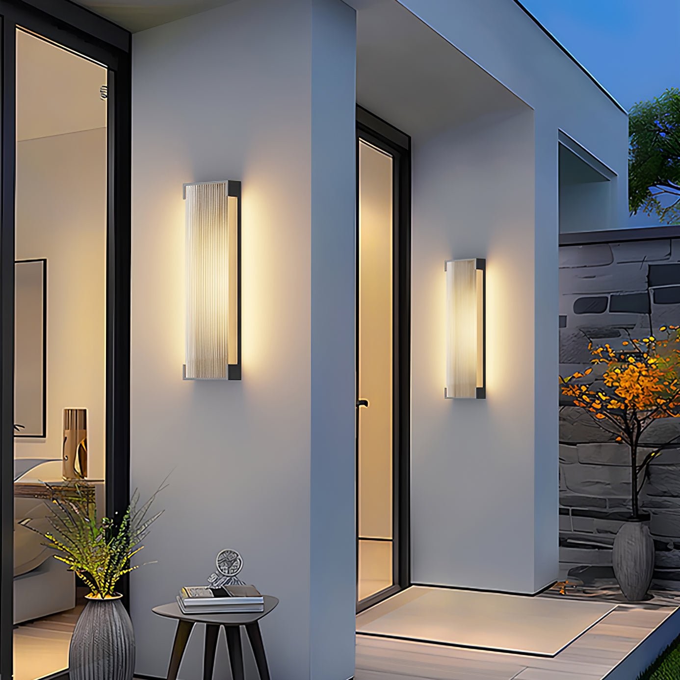 Rechthoekige buitenwandlamp HL793