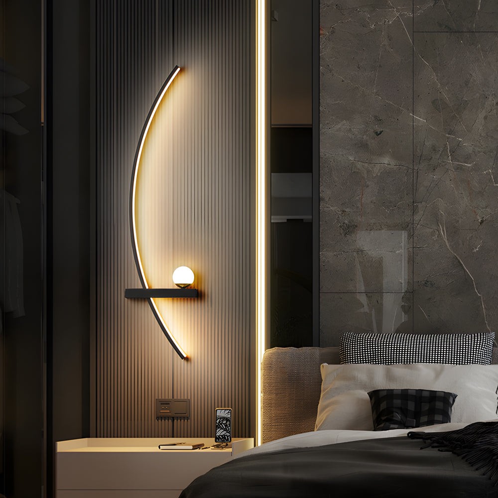 21'' gebogen strip 3-staps dimbare LED-wandlamp HL1000