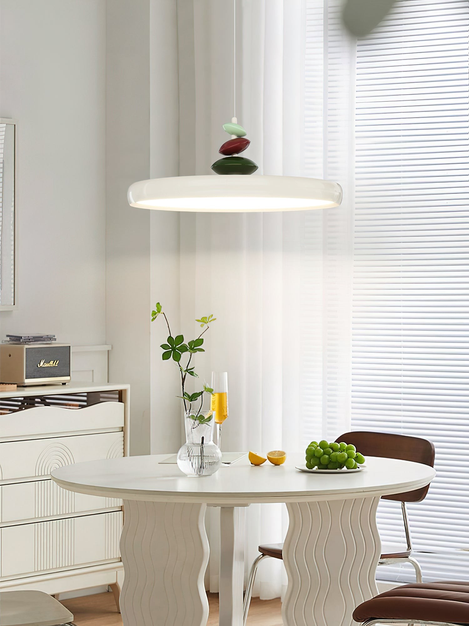 Hanglamp met zwenkarm van steen HL906