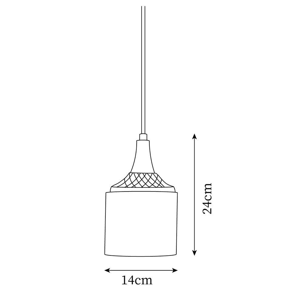 Moderne eenvoudige crèmekleurige gladde kleine hanglamp HL451