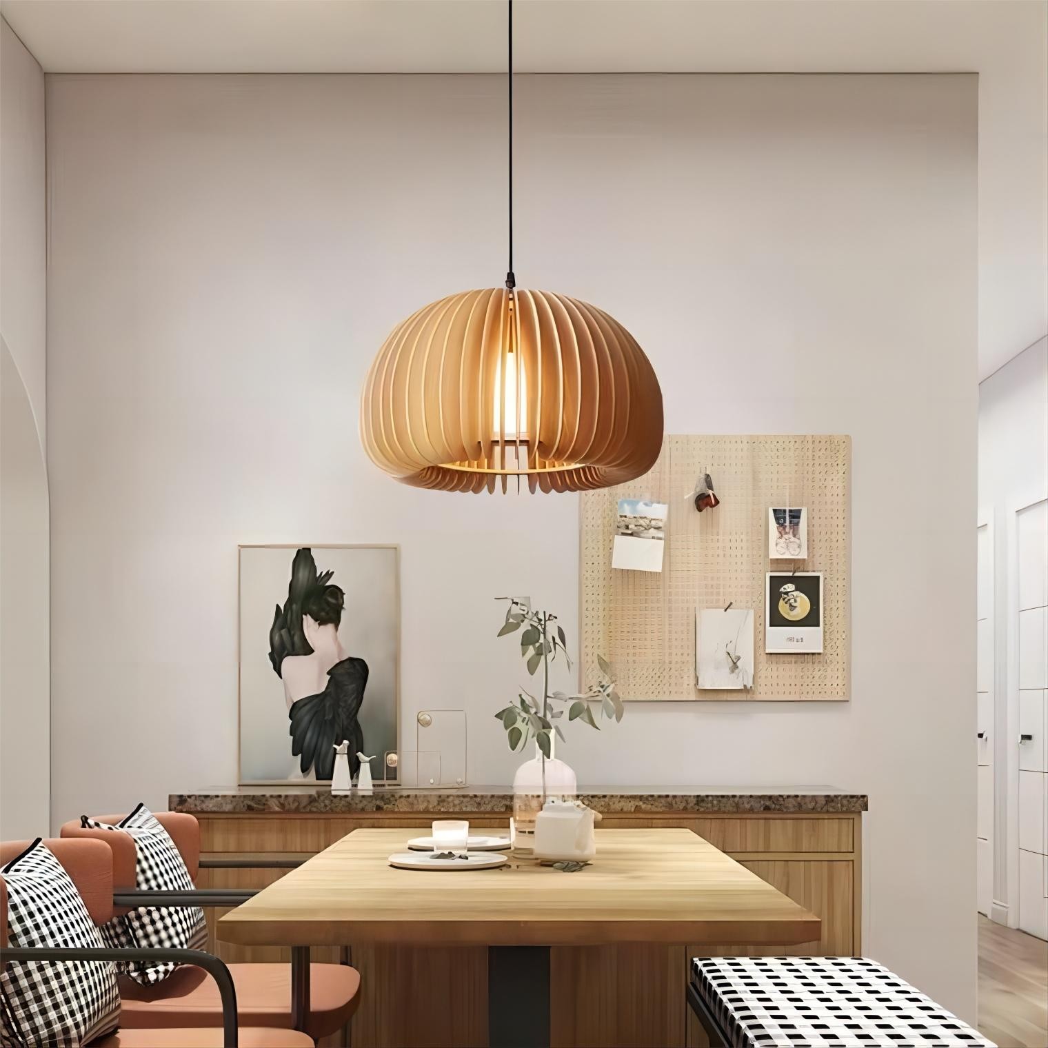 Creatieve Houten Pompoen Hanglamp HL77