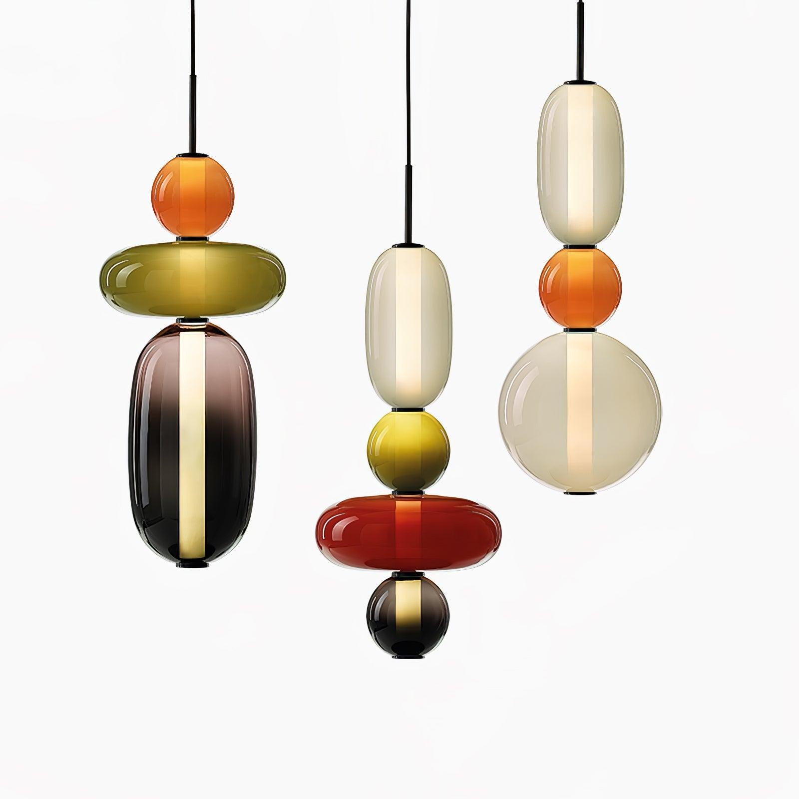 Noordse Hanglamp Van Gebrandschilderd Glas HL299