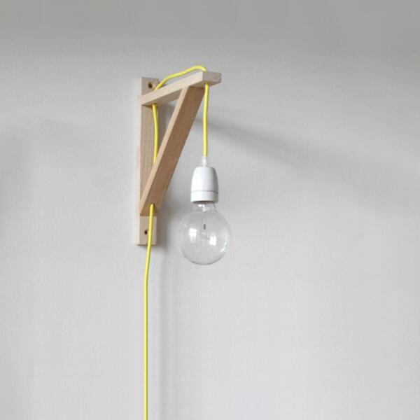Minimalistische Houten Kooi Wandlamp HL56