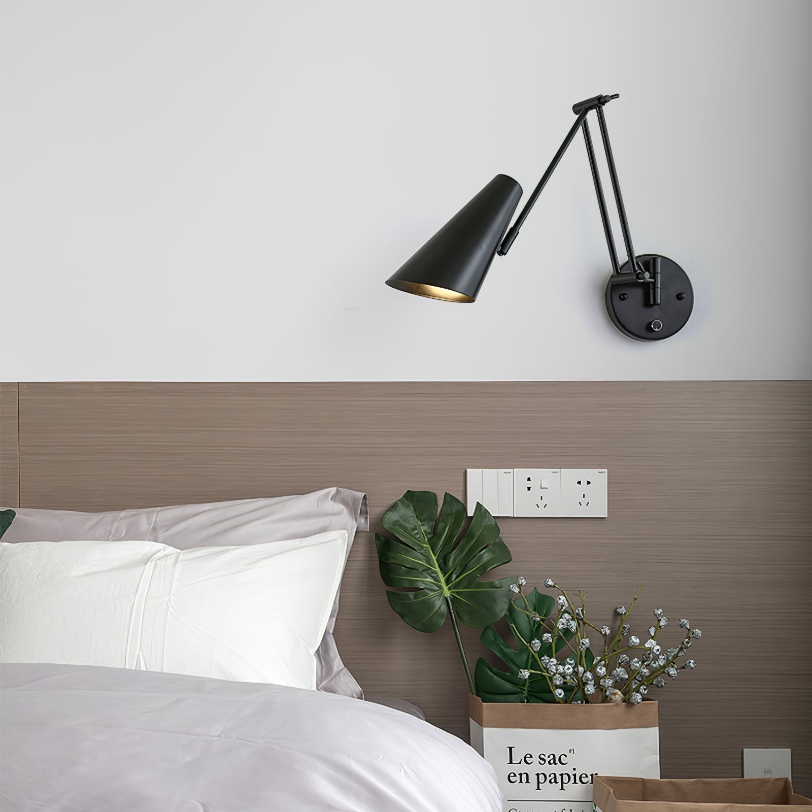 Wandlamp met zwenkarm HL1202