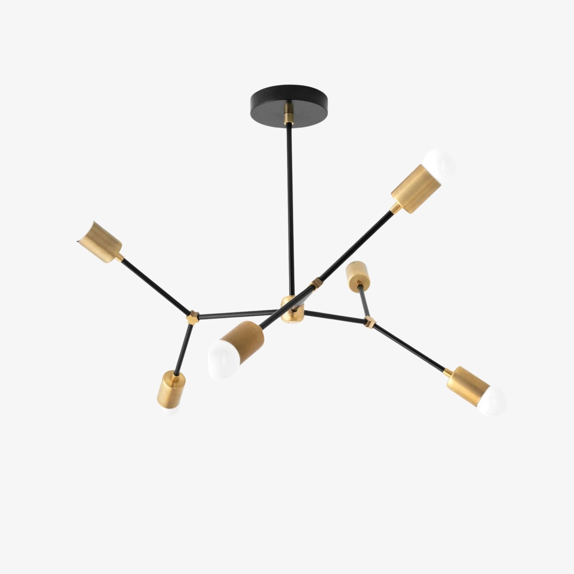 Mobilux Line Industriële Geometrische Kroonluchter - Chroomnikkel Plafondlamp HL1670
