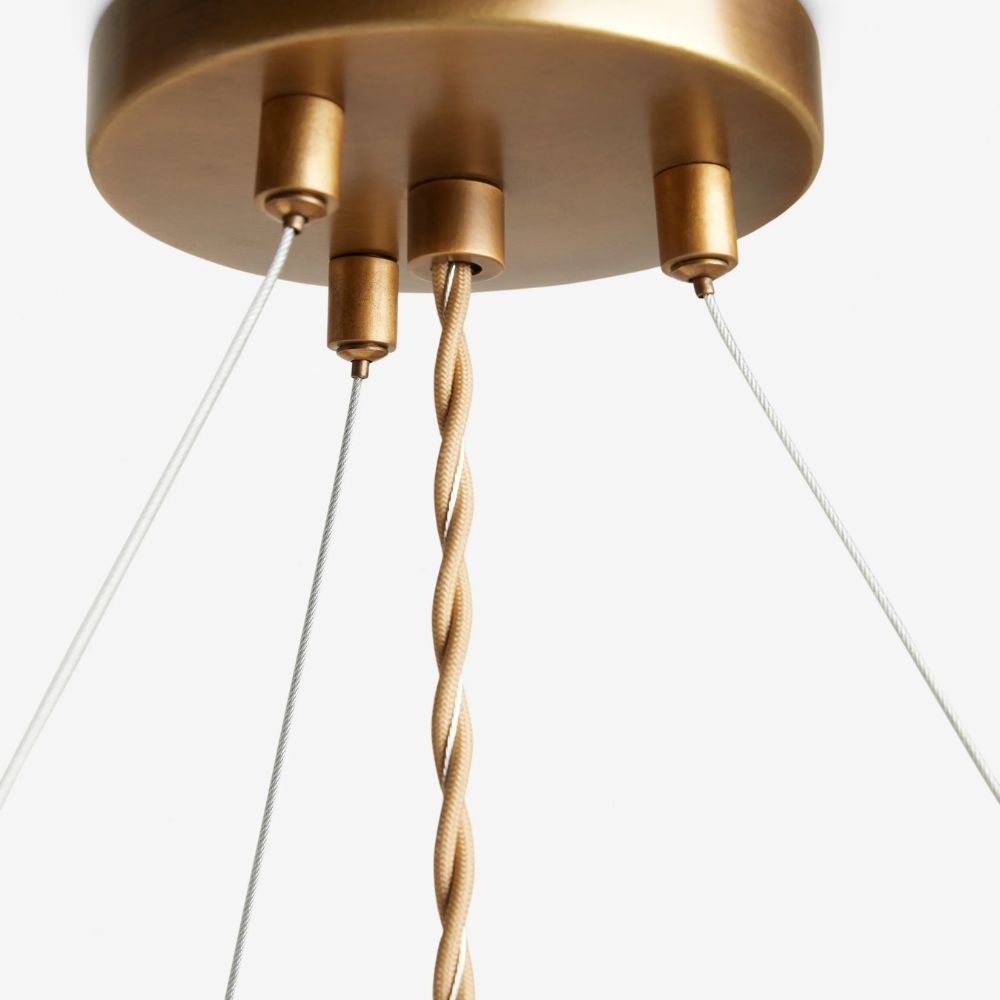 Wickara Plafondlamp met parasolvormige kap van riet – Plafondarmatuur van gemengde materialen voor woonkamer of hal HL2278