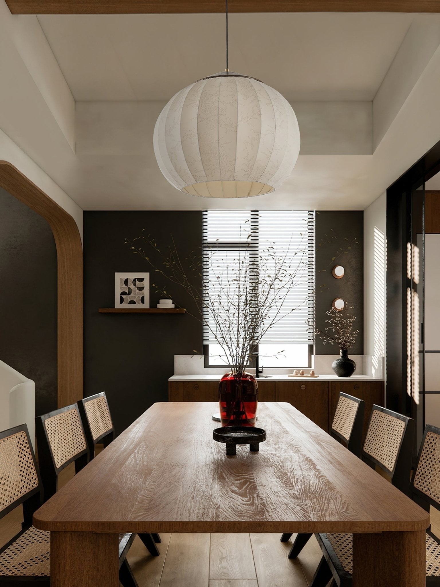 Japanse stijl stoffen lantaarn hanglamp HL547