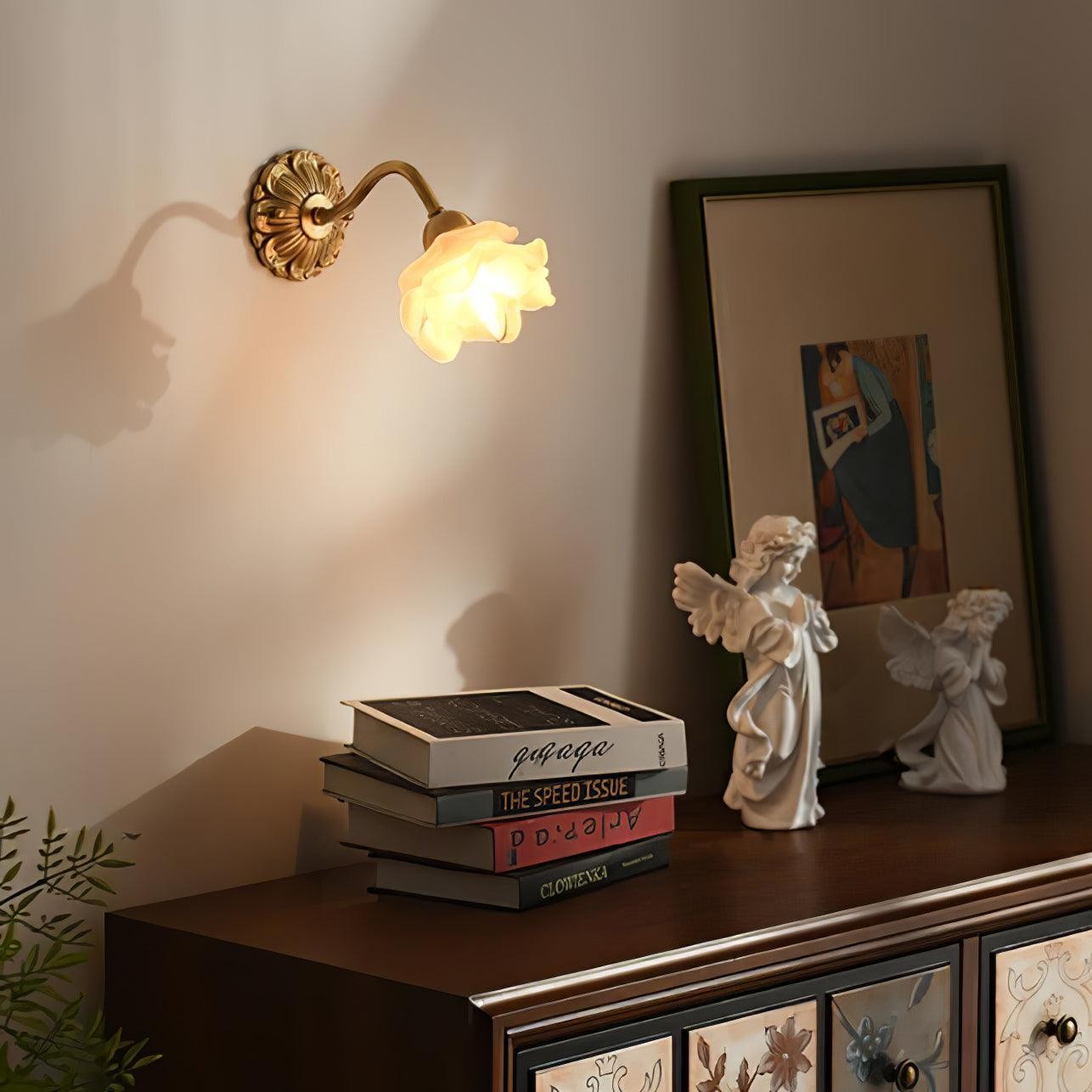 Messing Rozen Wandlamp HL394