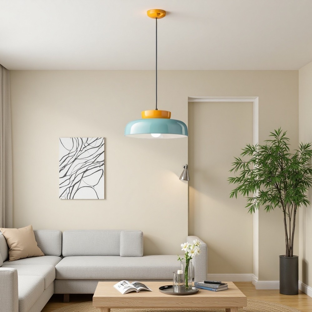 Macri Bauhaus hanglamp - middeleeuwse schijflamp voor keuken HL1327